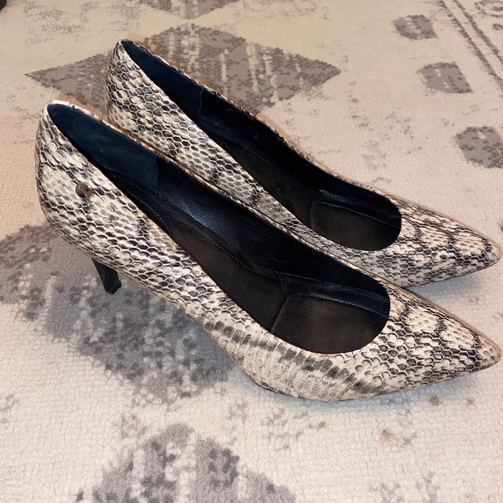 Calvin Klein Faux snake skin heels